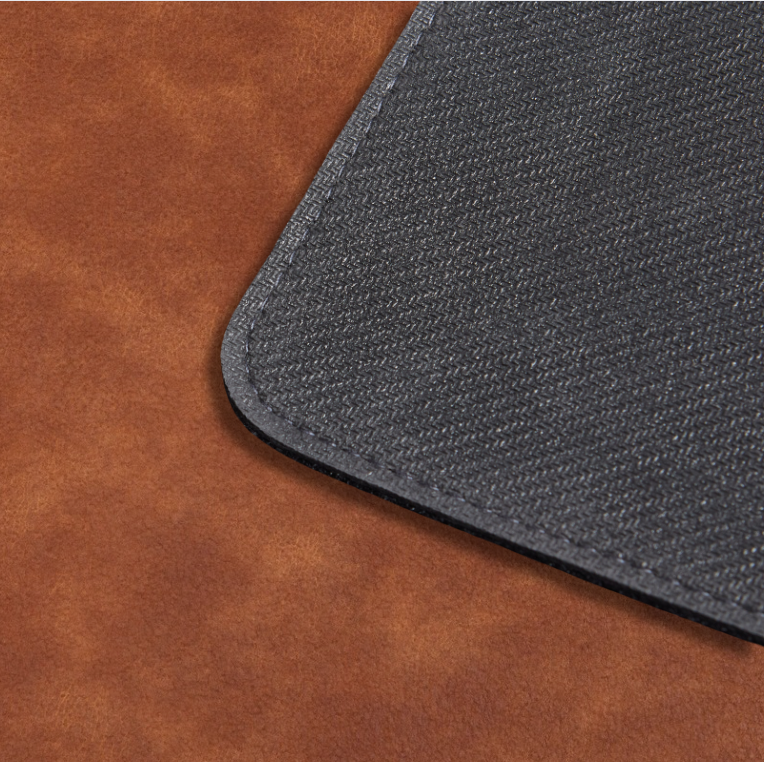 Premium Vegan Leather Desk Mat Tan Brown