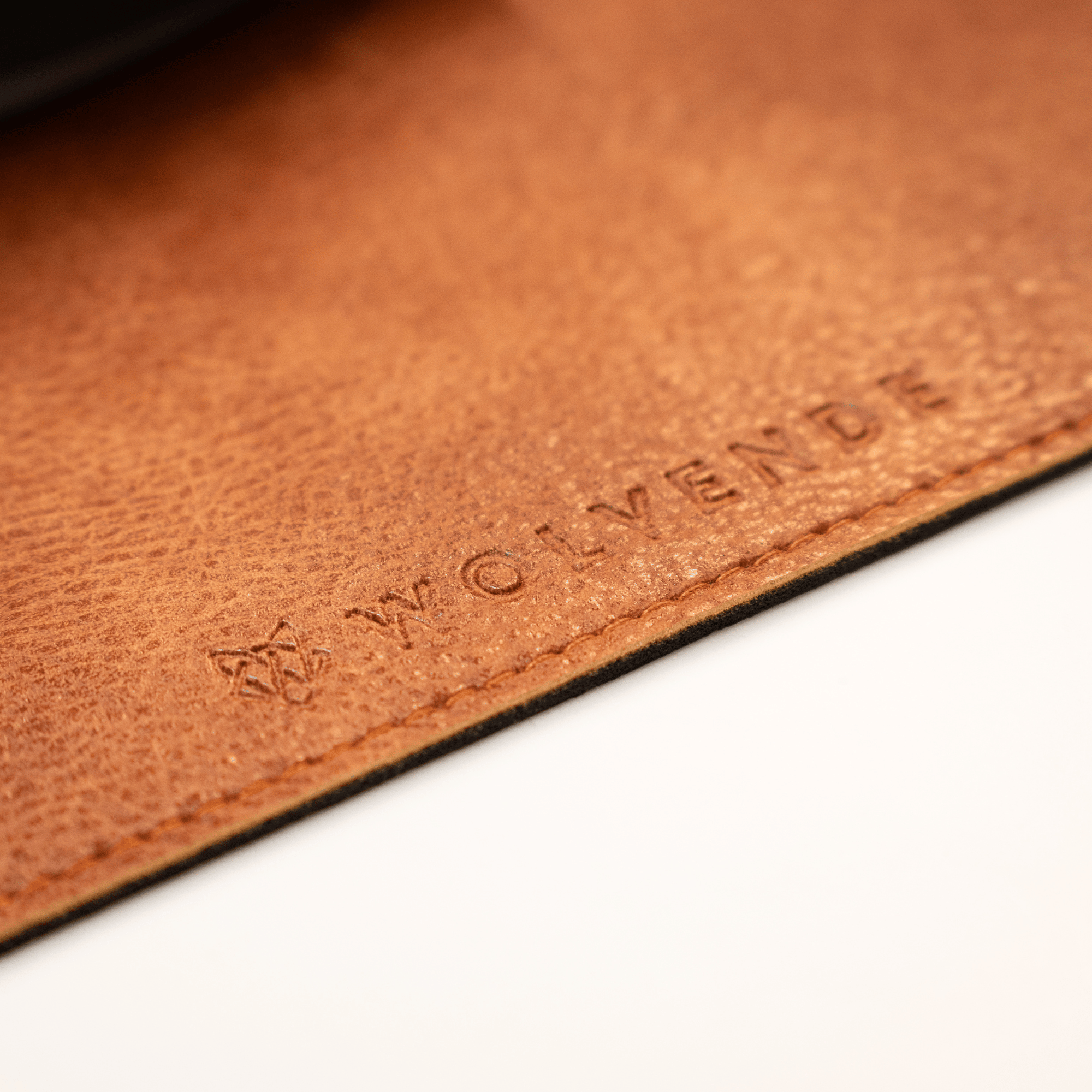 Premium Vegan Leather Desk Mat Tan Brown