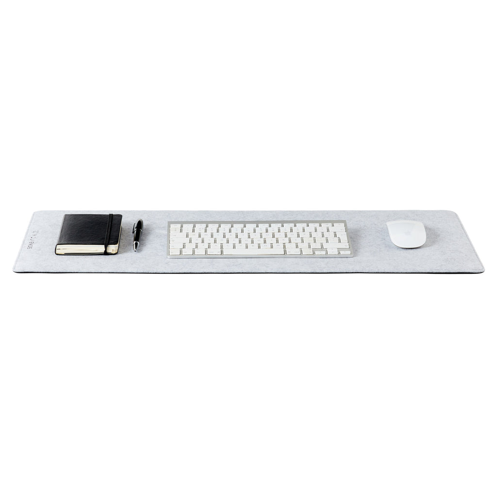 Premium Felt Desk Mat Light Grey