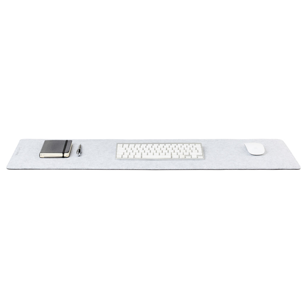 Premium Felt Desk Mat Light Grey
