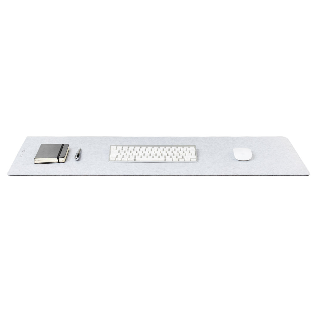 Premium Felt Desk Mat Light Grey