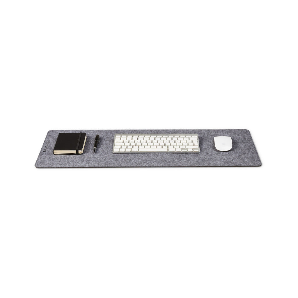 Premium Felt Desk Mat Medium Grey