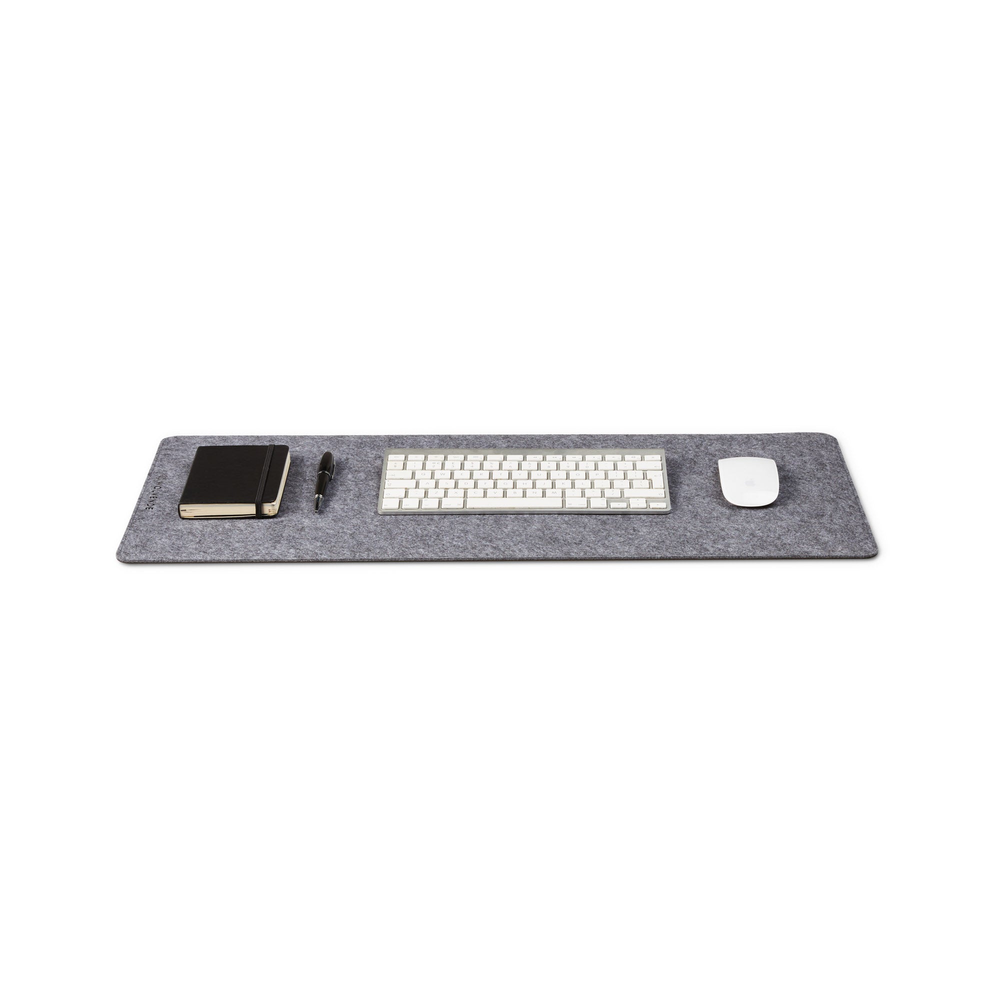 Premium Felt Desk Mat Medium Grey