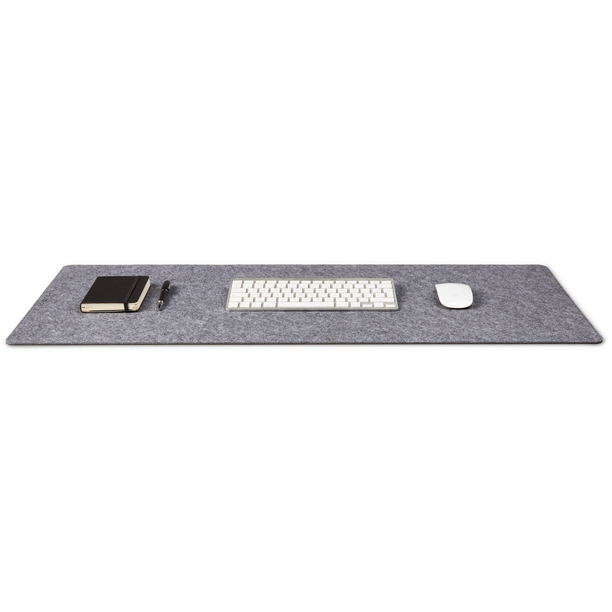 Premium Felt Desk Mat Medium Grey