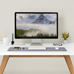 Premium Felt Desk Mat Medium Grey