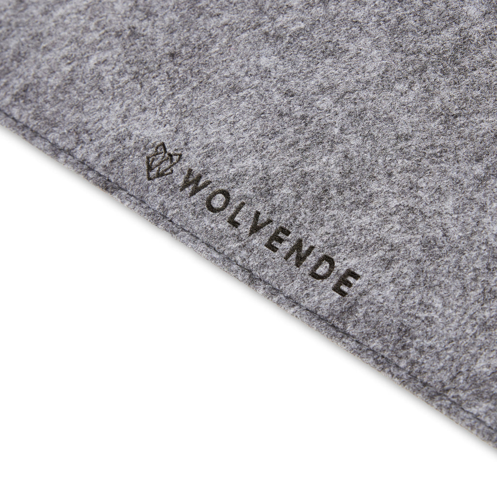 Premium Felt Desk Mat Medium Grey
