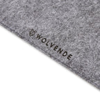 Premium Felt Desk Mat Medium Grey