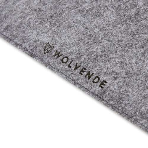 Premium Felt Desk Mat Medium Grey