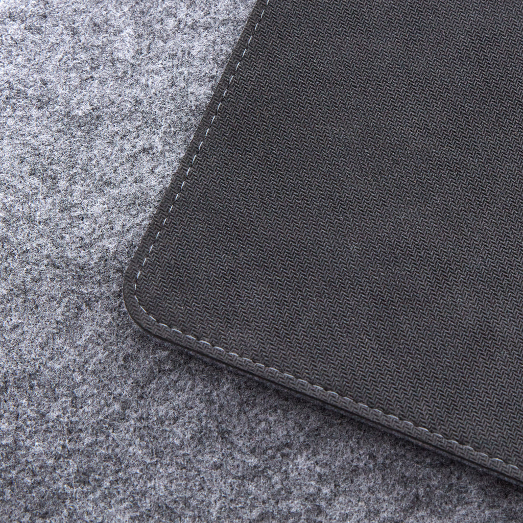 Premium Felt Desk Mat Medium Grey