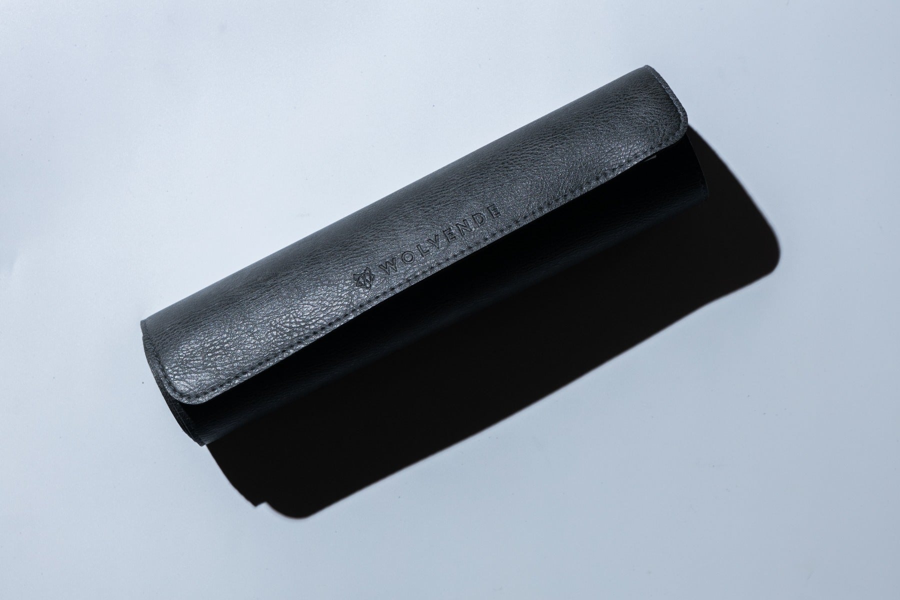Premium Vegan Leather Desk Mat Black Grey