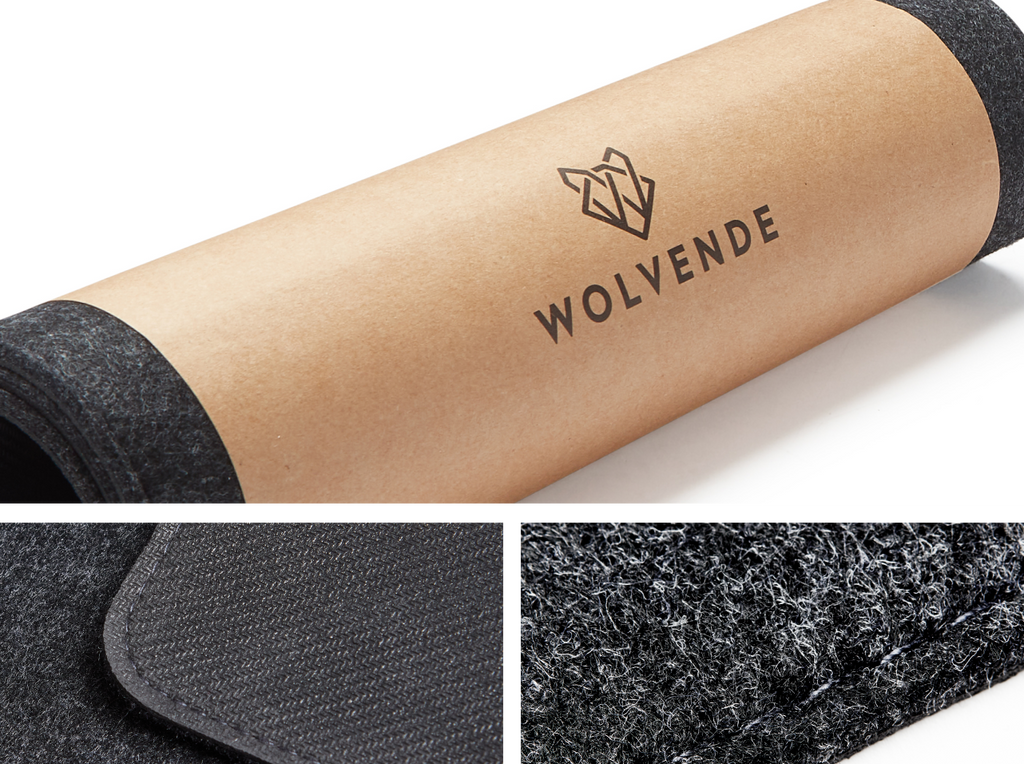 Premium Felt Desk Mat Dark Grey