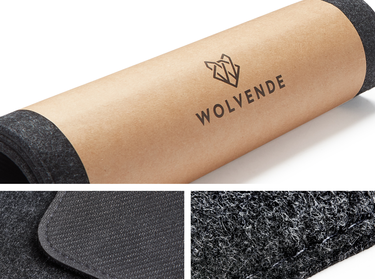 Premium Felt Desk Mat Dark Grey